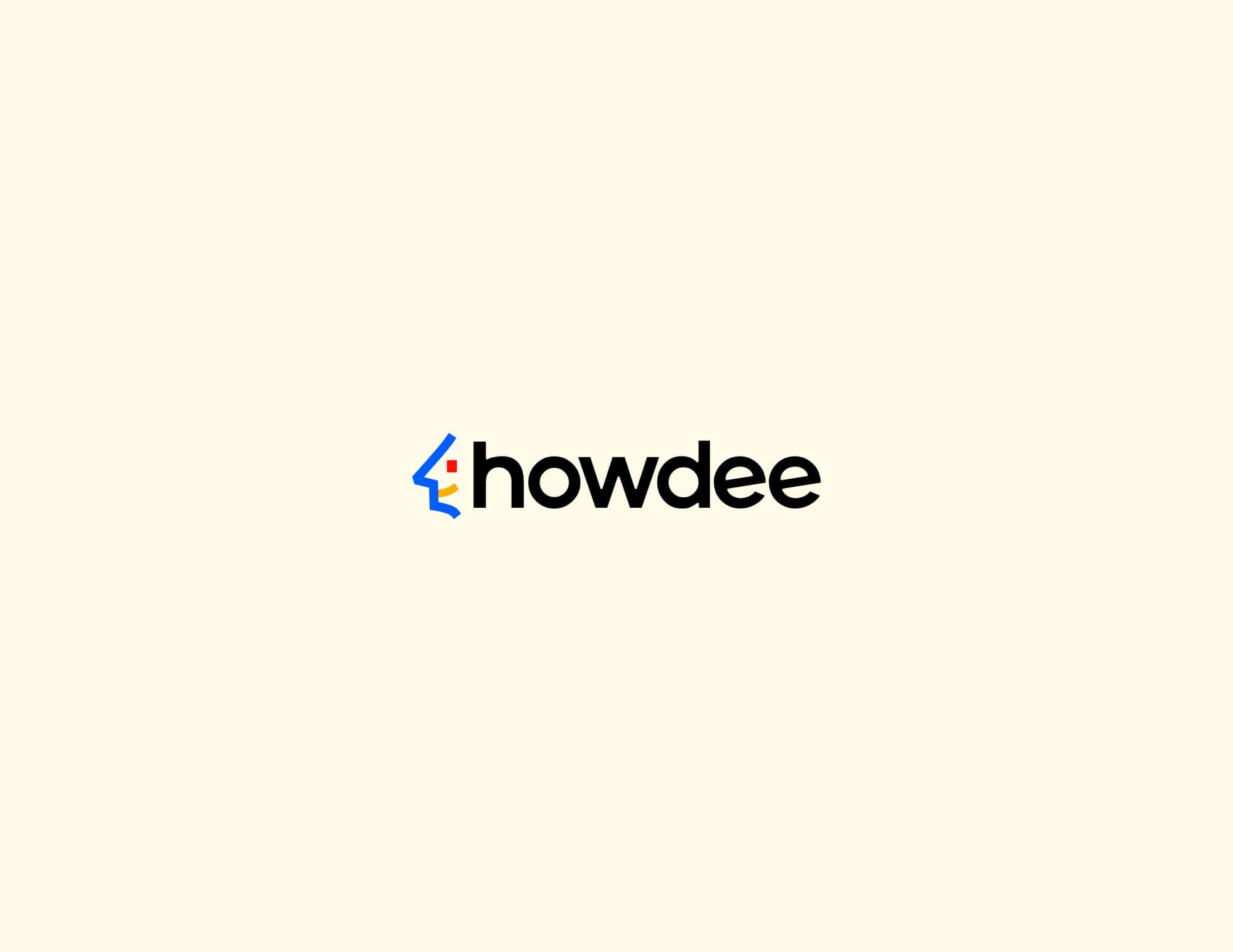 Howdee wordmark on a light background