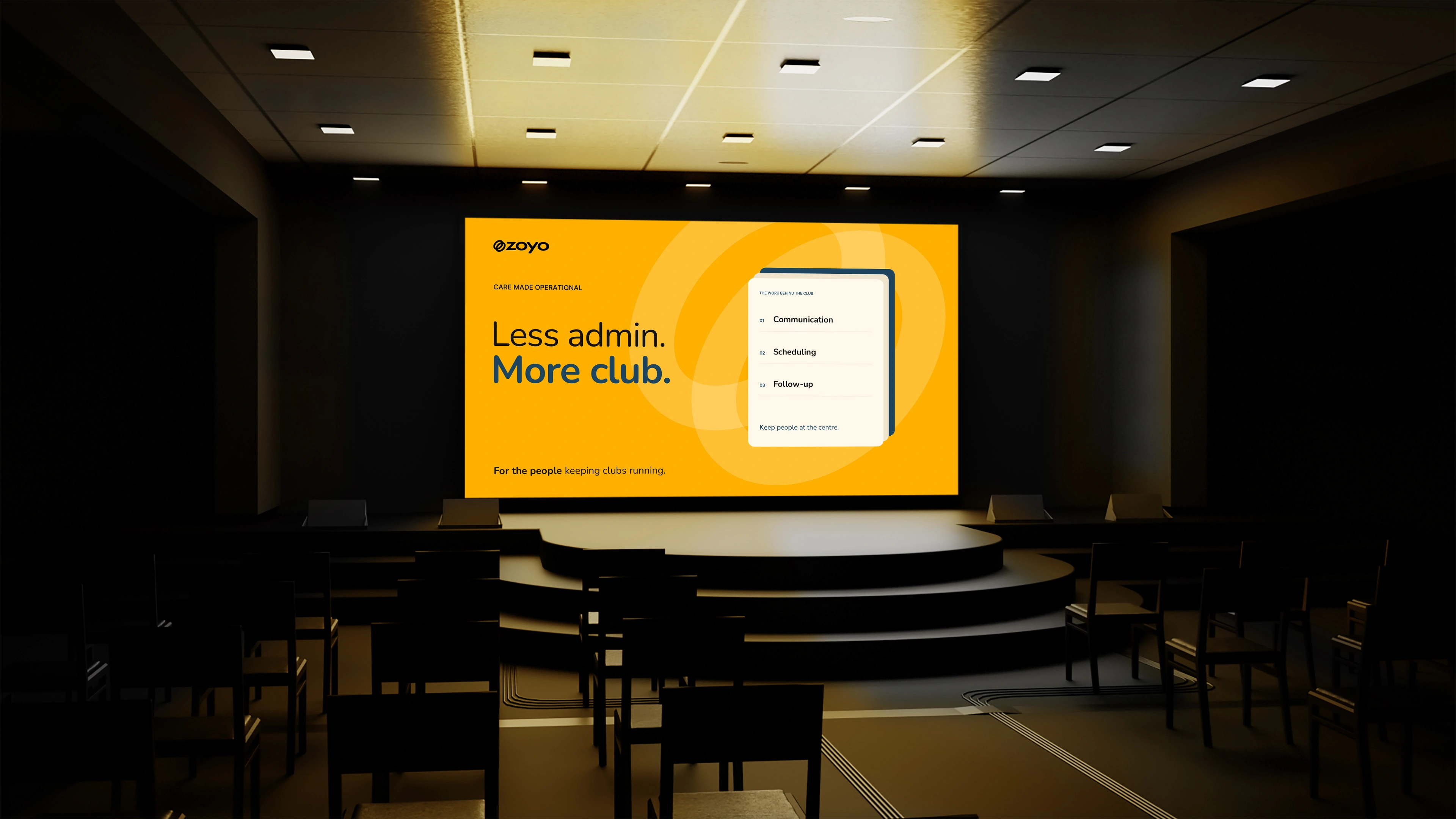 Yellow Zoyo billboard in a station